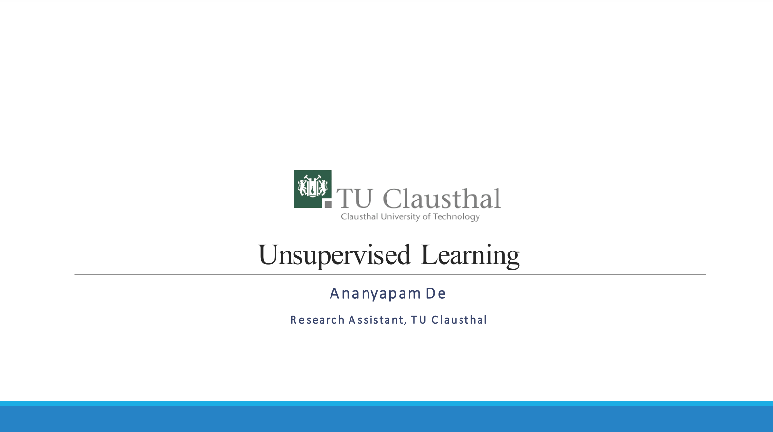 Thumbnail for Unsupervised Learning
